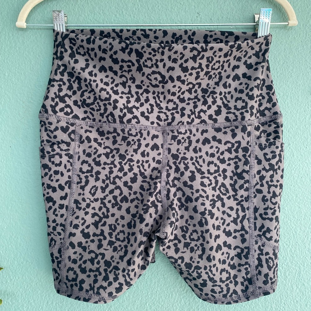 Animal print biker shorts